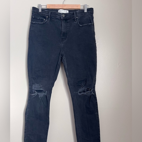 Abercrombie & Fitch Black High rise skinny Jeans 14R - Picture 3 of 5